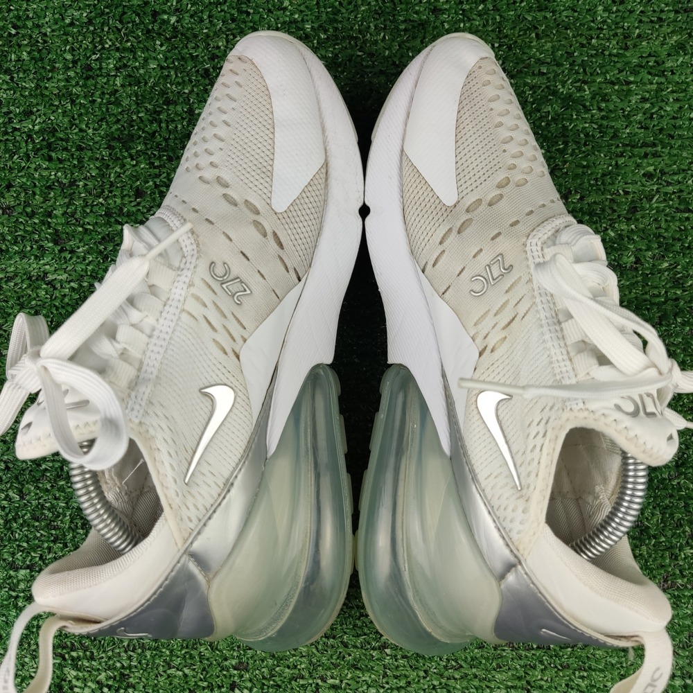 Nike Sneakers Womens 6.5 White Air Max 270 DX0114-100 Metallic Silver Athletic - Picture 5 of 8